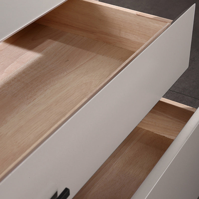 Table de chevet peu encombrante pour chambre - peinture cuite durable et accents stables en acier carbone, table de chevet à 2 tiroirs pour chambre 