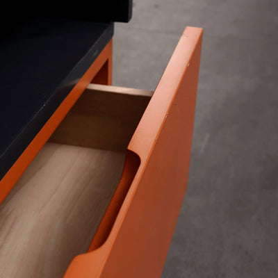 Fresh Vibe Scandinavian Nightstand - Smooth Baked Paint & Concealed Storage Bedside Table 1-Drawer Nightstand For Bedroom