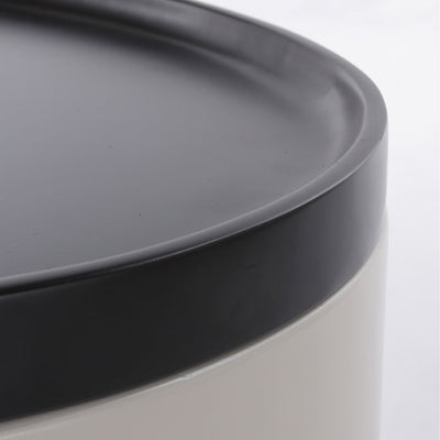 Sleek Handleless Bedside Table - Press-to-Open Rebound Rail & Premium Baked Paint Nightstand 1- Drawer For Bedroom