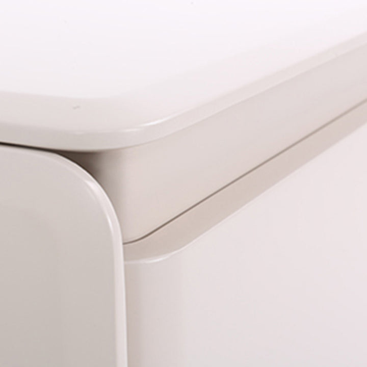 Modern Minimalist Nightstand - Wireless Charging &amp; Easy-Clean Baking Paint Bedside Table -Drawer For Bedroom