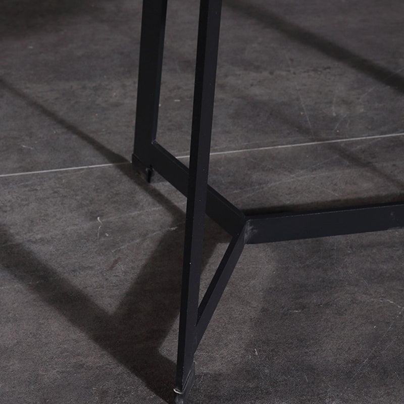 Mesa de Noche de Doble Material - Mesita de Noche Resistente a la Corrosión con 1 Cajón para Dormitorio 