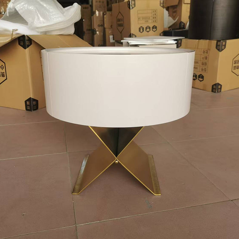 Table de chevet industrielle en bois fumé - panneau en bois massif et table de chevet lisse à 1 tiroir circulaire pour chambre à coucher 