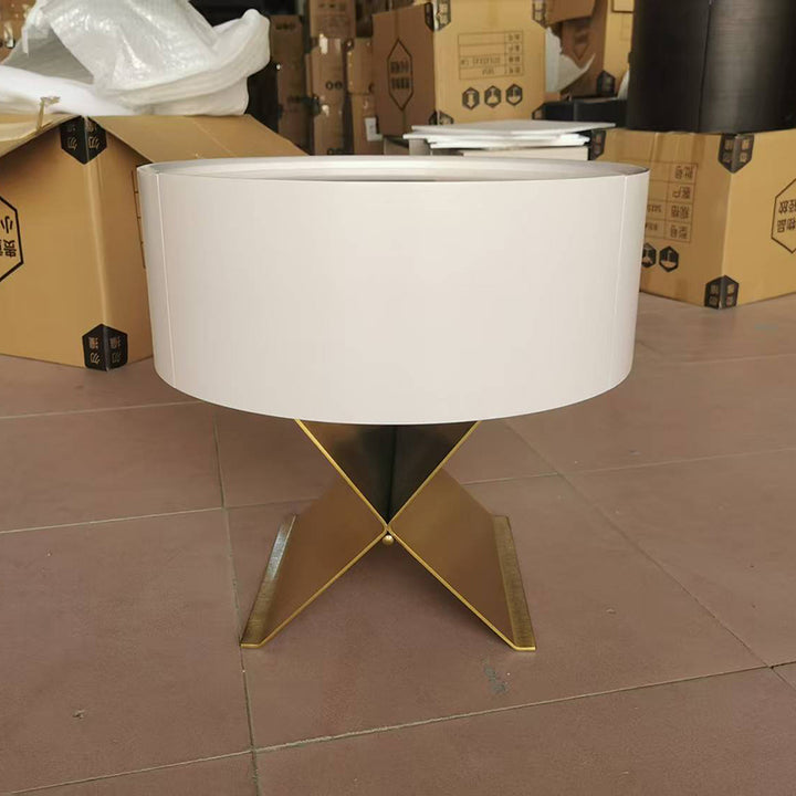 Table de chevet industrielle en bois fumé - panneau en bois massif et table de chevet lisse à 1 tiroir circulaire pour chambre à coucher 