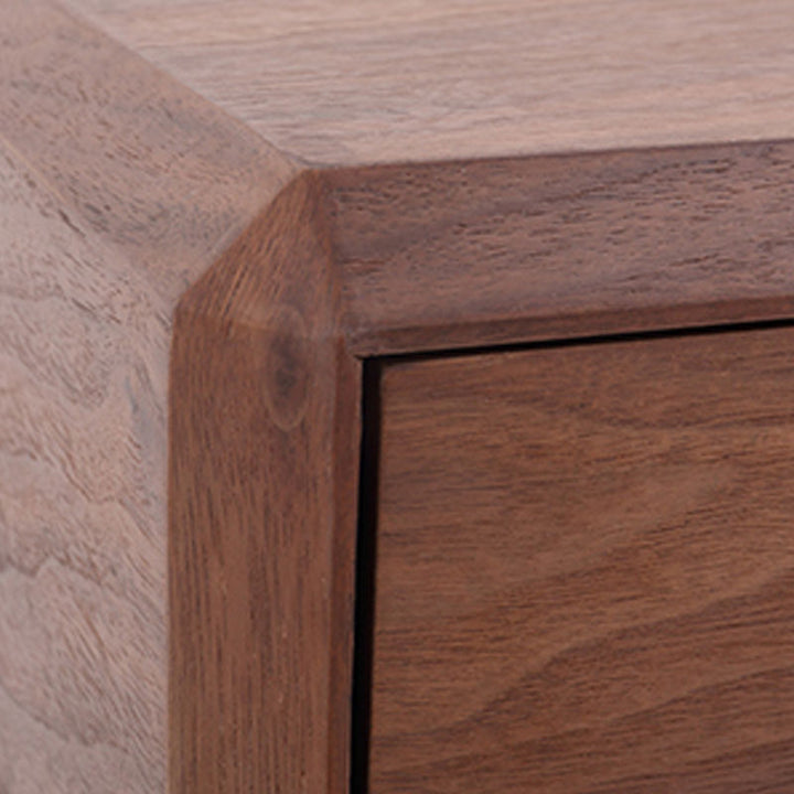 Retro Rotatable Wood Nightstand - Rotatable Top &amp; Classified Storage Layout Bedside Table 1-Drawer For Bedroom