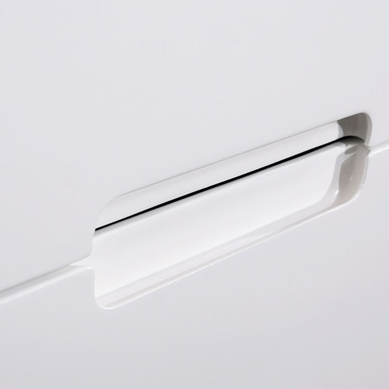 Modern Minimalist Carbon Steel Frame Nightstand - Lacquered Veneered Plywood 2-Drawers Bedside Table For Bedroom