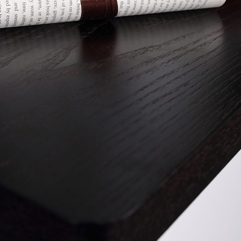 Contemporary Scandinavian Veneered Plywood Bedside Table - Two Drawer Walnut White Contrast Nightstand For Bedroom