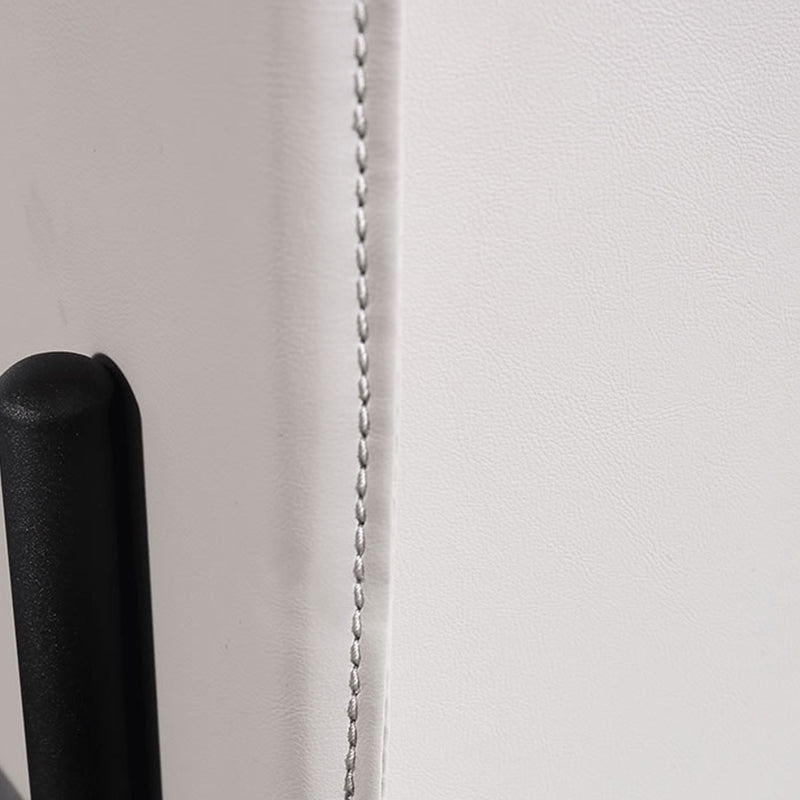 Modern Minimalist Veneered Plywood Nightstand - Matte Black Frame 1-Drawer Bedside Table For Bedroom