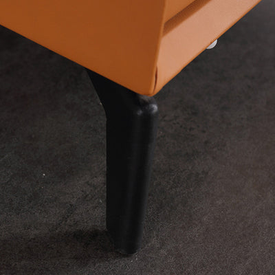 Contemporary Wireless Charger & LED Sensor Light Nightstand - Sintered Stone Top 2-Drawer For Bedroom