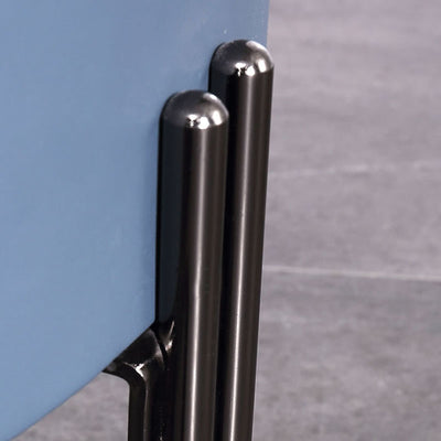 Contemporary Sintered Stone Top Metal Legs Nightstand - 2 Drawers Bedside Cabinet For Bedroom