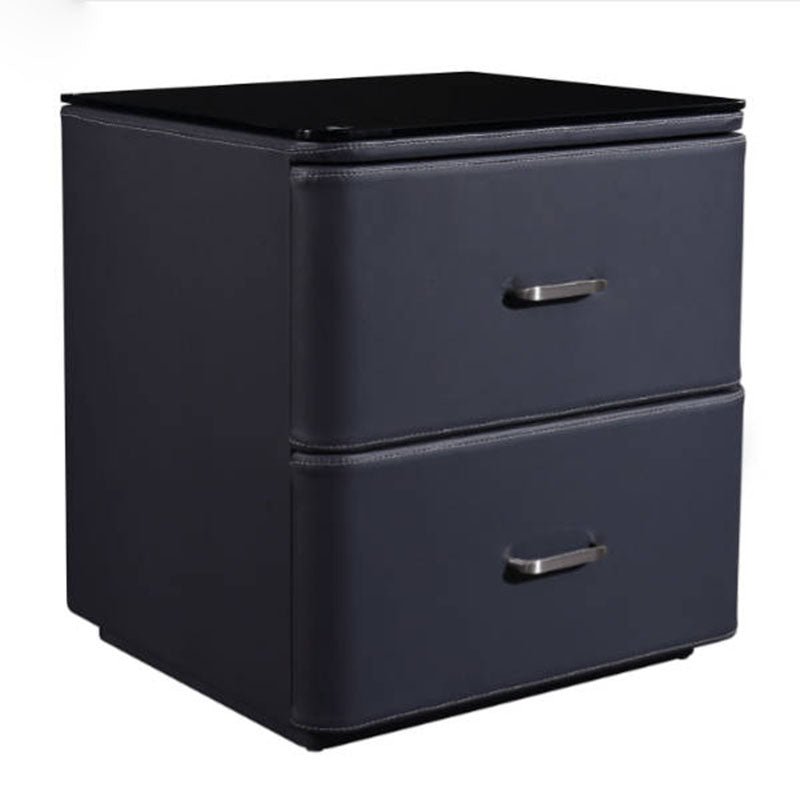 Traditional French Classic 2 Drawers Nightstand - Rounded Corners Bedside Table For Bedroom