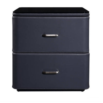 Traditional French Classic 2 Drawers Nightstand - Rounded Corners Bedside Table For Bedroom