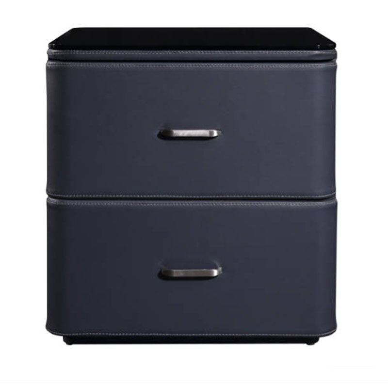 Traditional French Classic 2 Drawers Nightstand - Rounded Corners Bedside Table For Bedroom
