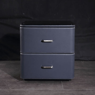 Traditional French Classic 2 Drawers Nightstand - Rounded Corners Bedside Table For Bedroom