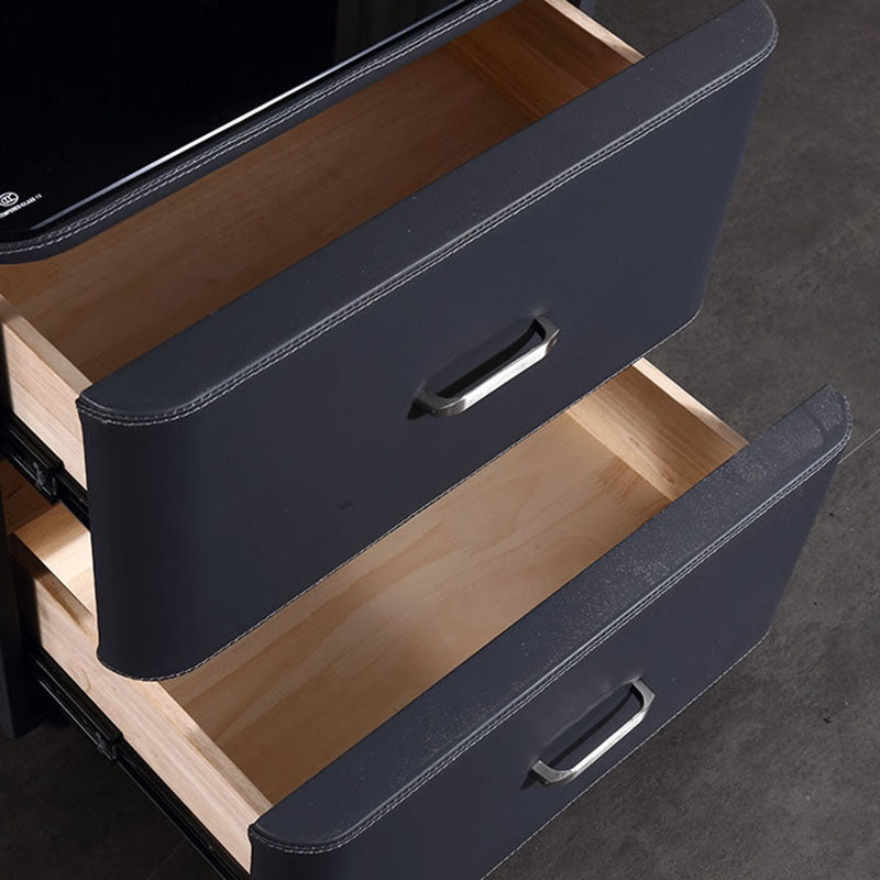 Traditional French Classic 2 Drawers Nightstand - Rounded Corners Bedside Table For Bedroom