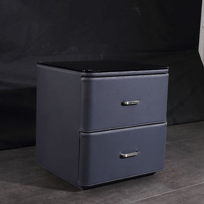 Traditional French Classic 2 Drawers Nightstand - Rounded Corners Bedside Table For Bedroom