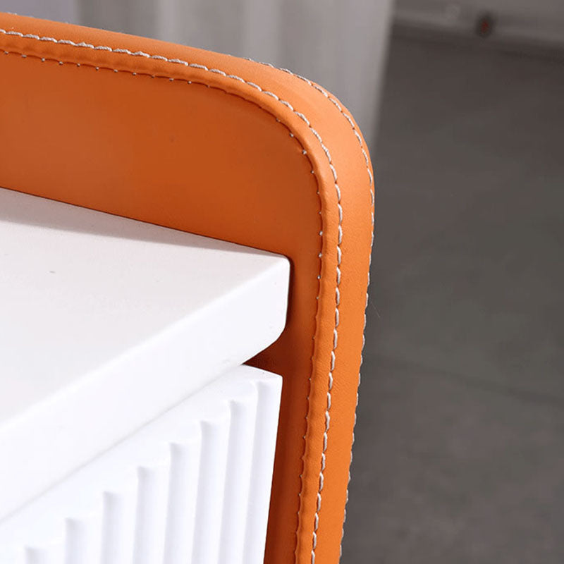 Traditional French Vertical Groove 1 Drawer Nightstand - Ribbed Square Bedside Table For Bedroom