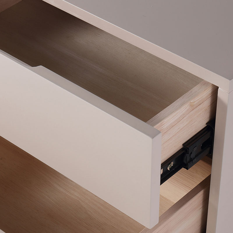 Modern Minimalist Polished Metal Legs Bedside Table - Ribbed 2 Drawer Nightstand For Bedroom