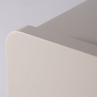 Contemporary Creative 2 Drawers Nightstand - Curved Front Stainless Steel Ball Legs Bedside Table For Bedroom