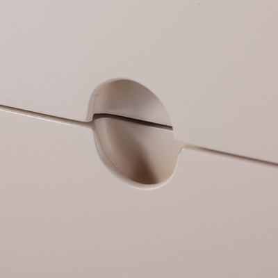 Contemporary Creative Semi-Circular Bedside Cabinet - Artistic 2 Drawers Nightstand For Bedroom