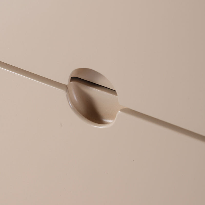 Contemporary Creative Semi-Circular Bedside Cabinet - Artistic 2 Drawers Nightstand For Bedroom