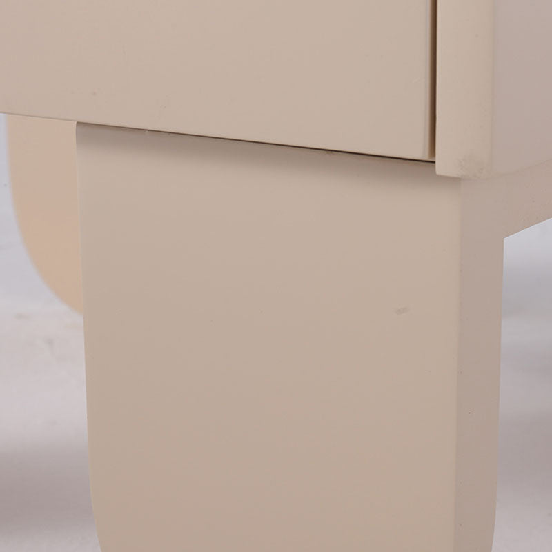 Contemporary Creative Semi-Circular Bedside Cabinet - Artistic 2 Drawers Nightstand For Bedroom