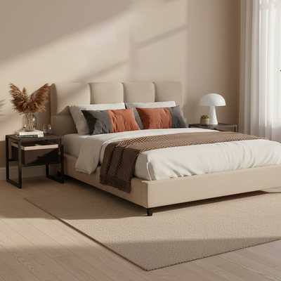 Contemporary Creative Square Stainless Steel Frame Bedside Table - 1 Drawer Nightstand For Bedroom