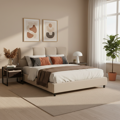 Contemporary Creative Square Stainless Steel Frame Bedside Table - 1 Drawer Nightstand For Bedroom