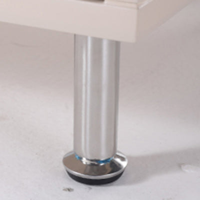 Contemporary Scandinavian Ribbed Glass Door Bedside Table - Semi-Transparent Nightstand For Bedroom