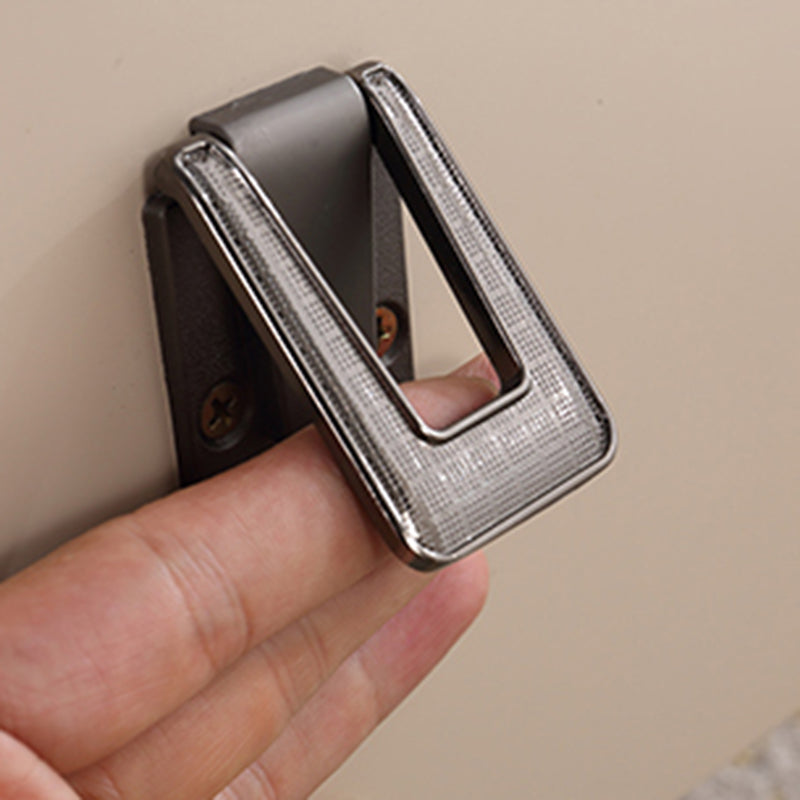 Contemporary Nordic Sintered Stone Bedside Table - 2 Drawers Alloy Legs Nightstand For Bedroom