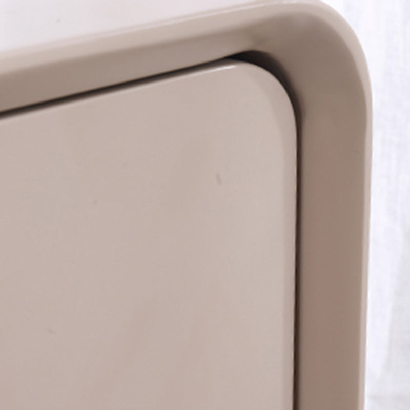 Contemporary Creative Soft Corners Metal Pulls Bedside Table - 2 Drawer Ball Legs Nightstand For Bedroom