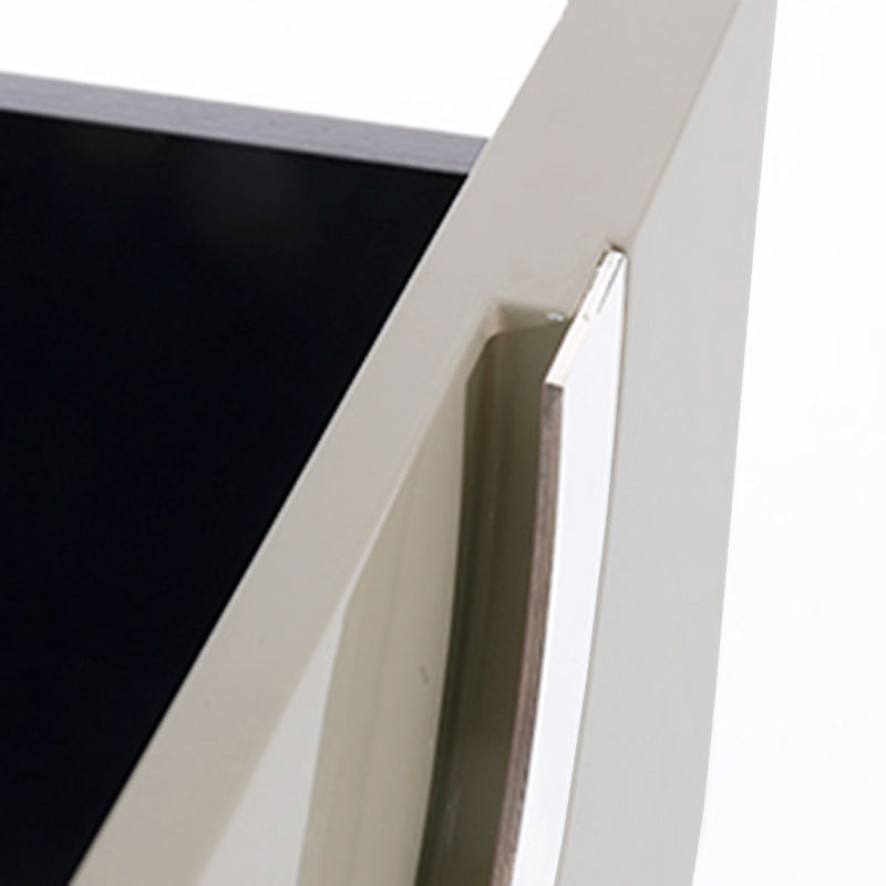 Modern Minimalist Circle Handle Nightstand - Eco MDF 2 Drawers Bedside Table For Bedroom