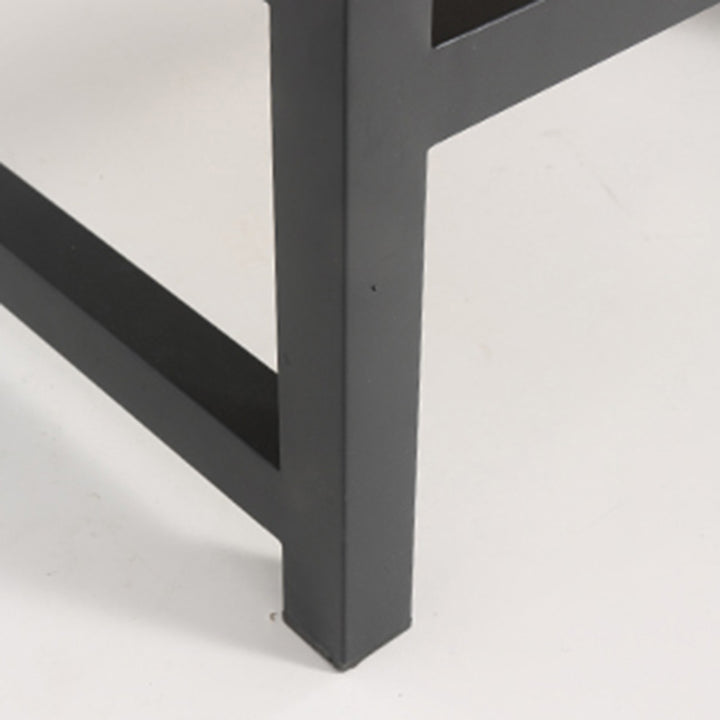 Mesa de noche con asas de aleación minimalista moderna - Mesita de noche cuadrada con 2 cajones para dormitorio 