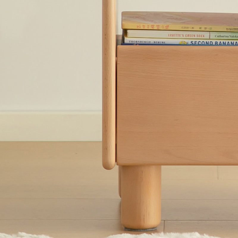 Premium Minimalist Kids Bedside Cabinet - Sturdy Beech Wood &amp; Heavy-Duty Drawer Slides Nightstand 1-Drawer For Bedroom