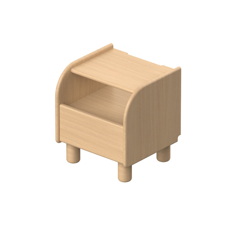 Premium Minimalist Kids Bedside Cabinet - Sturdy Beech Wood &amp; Heavy-Duty Drawer Slides Nightstand 1-Drawer For Bedroom