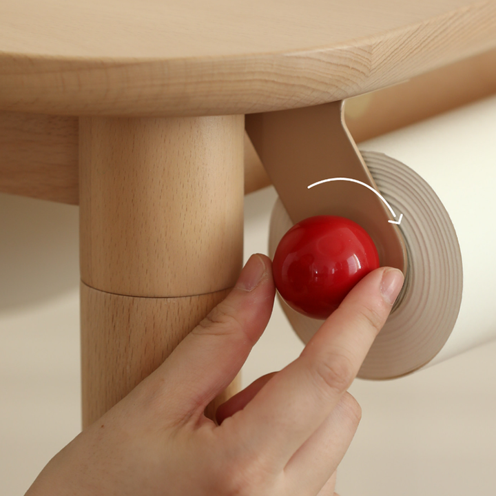 Minimalist Beech Wood Kids Play Table - Adjustable Height &amp; Rounded Edge Safety Design Desk For Study