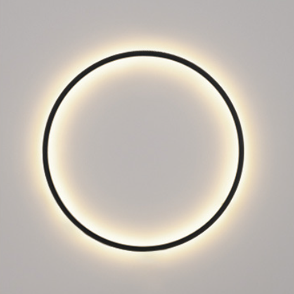 Applique murale LED en aluminium acrylique cercle minimaliste moderne pour salon 