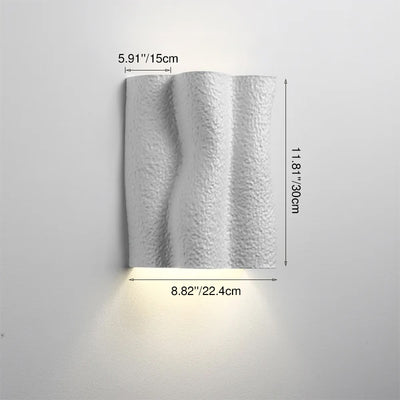 Zeitgenössische kreative plissierte Prisma Harz Glas 2-Licht Wandleuchte Lampe für Flur 