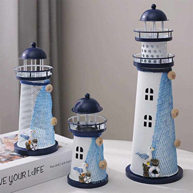 Lampe de table LED en fer ronde en forme de phare Art Déco moderne pour chambre à coucher 