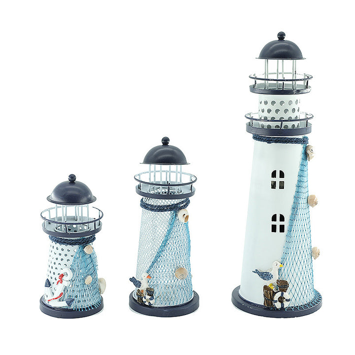 Lampe de table LED en fer ronde en forme de phare Art Déco moderne pour chambre à coucher 