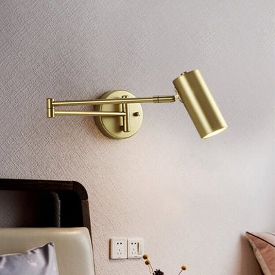Lámpara Aplique de Pared de 1 Luz con Mástil Largo Telescópico Plegable Minimalista Nórdico 