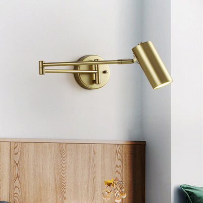 Lámpara Aplique de Pared de 1 Luz con Mástil Largo Telescópico Plegable Minimalista Nórdico 