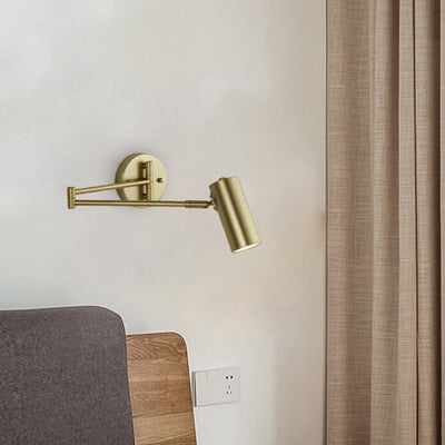 Lámpara Aplique de Pared de 1 Luz con Mástil Largo Telescópico Plegable Minimalista Nórdico 