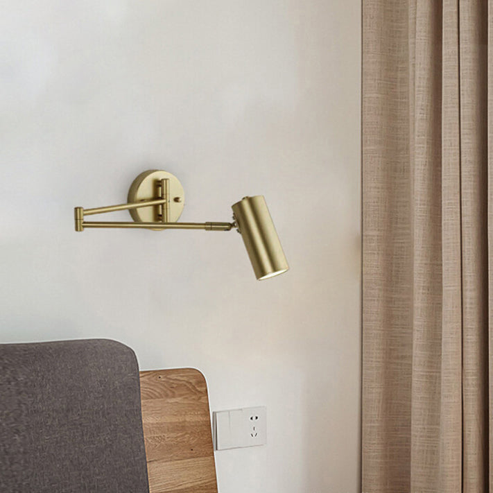 Lámpara Aplique de Pared de 1 Luz con Mástil Largo Telescópico Plegable Minimalista Nórdico 