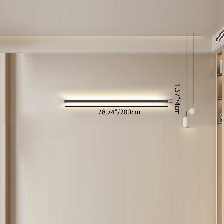 Long Strip Fixture LED Wall Light - Minimalist Linear Lighting For Bedroom Or Living Room