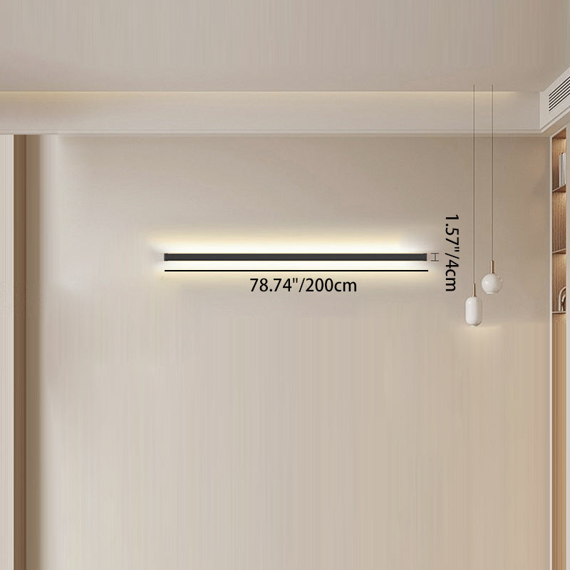 Long Strip Fixture LED Wall Light - Minimalist Linear Lighting For Bedroom Or Living Room