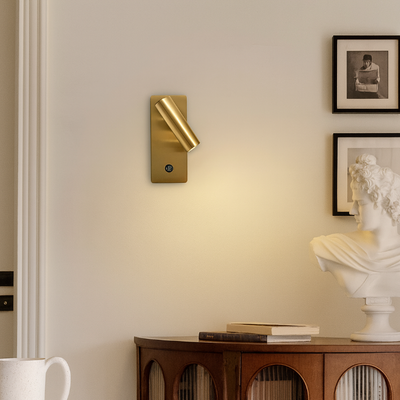 Rotatable Rectangular Durable Aluminum LED Wall Light - Industrial Wall Mounted LED Lamp With Switch For Living Room