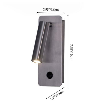 Rotatable Rectangular Durable Aluminum LED Wall Light - Industrial Wall Mounted LED Lamp With Switch For Living Room