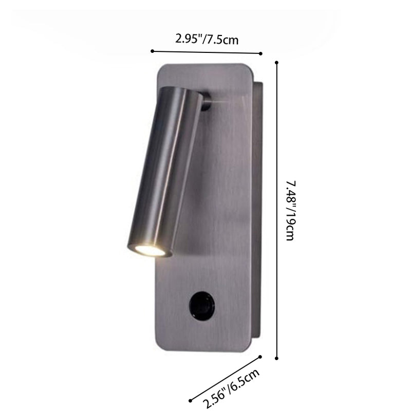 Rotatable Rectangular Durable Aluminum LED Wall Light - Industrial Wall Mounted LED Lamp With Switch For Living Room