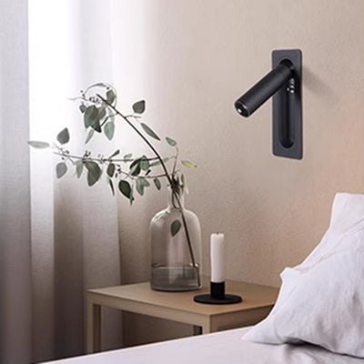 Rectangular Aluminum LED Wall Light With Concealed Switch- Nordic Adjustable Spotlight Wall Sconce For Living Room