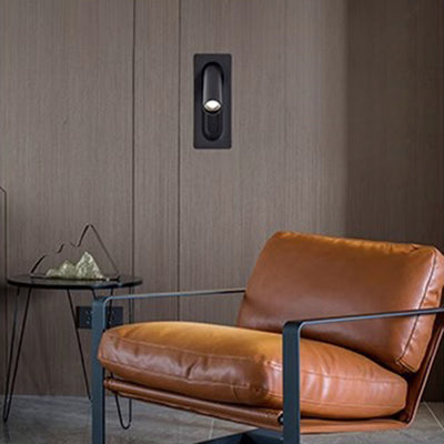 Rectangular Aluminum LED Wall Light With Concealed Switch- Nordic Adjustable Spotlight Wall Sconce For Living Room